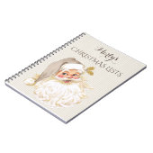 Victoriaans kerstman om cadeau te doen Notitieboek (Linkerzijde)