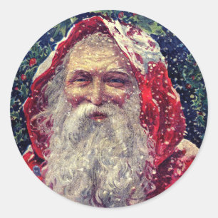 Victoriaans kerstman Ronde Sticker