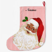 Victoriaans kerstman Rood en witte streep L Grote Kerstsok (Achterkant)