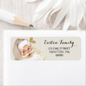 Victoriaans kerstman, Taupe en Gold Etiket (Insitu)