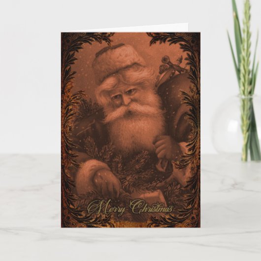 Victoriaans Kerstman - Vrolijk kerstfeest Kaart (Voorkant)