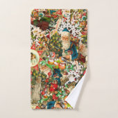 Victoriaans kerstmis bad handdoek (Handdoek)