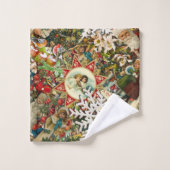 Victoriaans kerstmis bad handdoek (Wasdoekje)