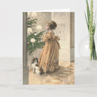 Victoriaans Kerstmis Feestdagen Kaart