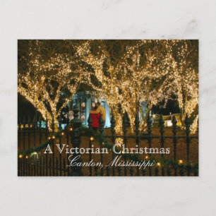 Victoriaans Kerstmis - Kanton, de Mississippi Feestdagenkaart