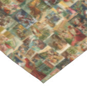 Victoriaans kerstmis met kinderen collage tafelkleed (Gekanteld)