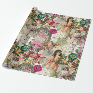 Victoriaans kerstmug cadeaupapier