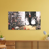Victoriaans kerstochtend canvas afdruk (Insitu (Woonkamer))
