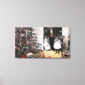 Victoriaans kerstochtend canvas afdruk (Voorkant)