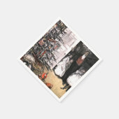 Victoriaans kerstochtend servetten (Hoek)