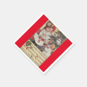 Victoriaans kerstpapier voor kinderen servetten (Hoek)