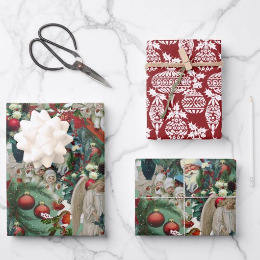 Victoriaans kerstportretpapier — Papieren vellen m (Voorkant)