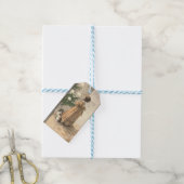 Victoriaans kerstrecorder  feestdag cadeaulabel (Met Touw)