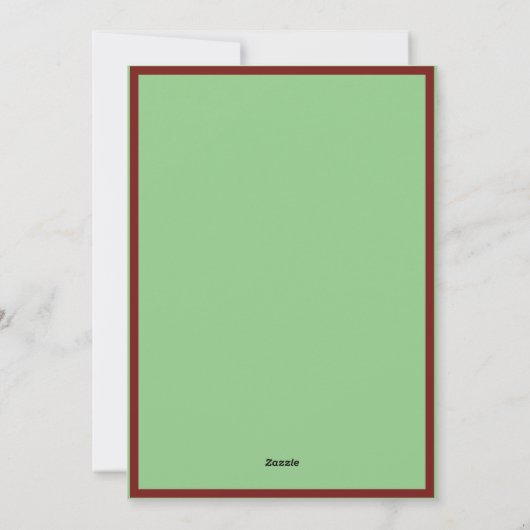 Victoriaans kerstrode rode rode rode rode rode rod feestdagenkaart (Achterkant)