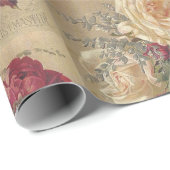 Victoriaans kerstRoos Cadeaupapier (Rol Hoek)