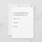 Victoriaans kerstscène feestuitnodiging notitiekaartje (Achterkant)