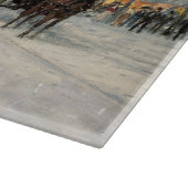 Victoriaans kerststraat scène snijplank (Hoek)