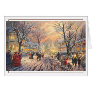 Victoriaans kerststraatscène