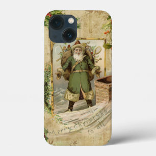 Victoriaans kerstvader Floral Ephemera  iPhone 13 Mini Hoesje