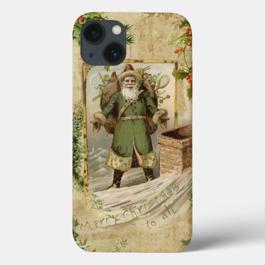 Victoriaans kerstvader Floral Ephemera Case-Mate iPhone Case (Achterkant)