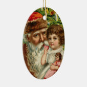 Victoriaans kerstversiering keramisch ornament (Rechts)