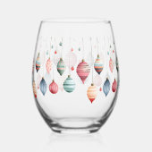 Victoriaans kerstversiering wijnglas zonder voet (Voorkant)