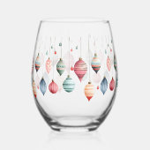 Victoriaans kerstversiering wijnglas zonder voet (Links)