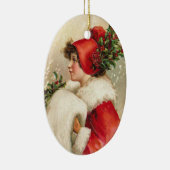 Victoriaans kerstversieringen keramisch ornament (Rechts)