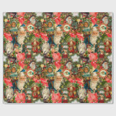 Victoriaans kerstviering cadeaupapier (Vlak)