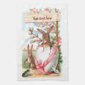 Victoriaans keukenhanddoek bij Pasen (Verticaal)