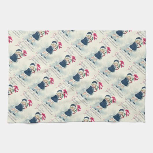 Victoriaans keukenhanddoeken met kerstcadeautjes v (Horizontaal)