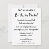  Victoriaans kind, Girl Bugle Birthday Party Kaart (Achterkant)