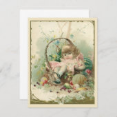  Victoriaans kind, meidenlentesmandje (Voorkant / Achterkant)