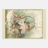 Victoriaans kind, meidenlentesmandje Inpakpapier Vel (Voorkant 3)