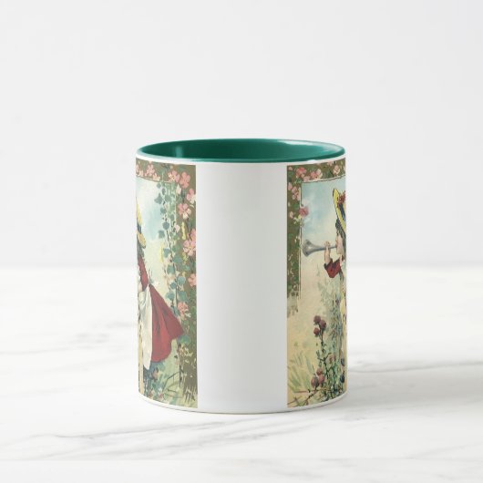 Victoriaans kind, meisje dat de buik blaast Mok (Midden)