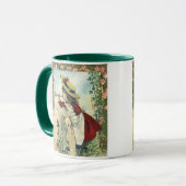  Victoriaans kind, meisje dat de buik blaast Mok (Voorkant links)