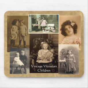  Victoriaans kinderen Collage Mousepad Muismat