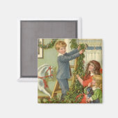 Victoriaans kinderen die met kerstmis sterven word magneet (Voorkant / Achterkant)