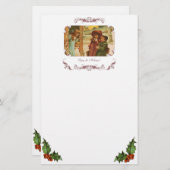 Victoriaans Kinderen Kerst Stationery Briefpapier (Voorkant / Achterkant)