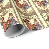 Victoriaans kinderen  kunst cadeaupapier (Rol Hoek)