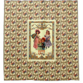 Victoriaans kinderen  kunst douchegordijn (Voorkant)