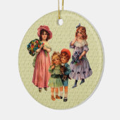 Victoriaans kinderen  kunst keramisch ornament (Links)