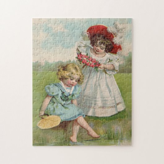 Victoriaans kinderen legpuzzel (Verticaal)