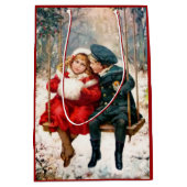  Victoriaans kinderen op Swing Gift Bag Medium Cadeauzakje (Voorkant)