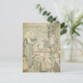 Victoriaans Kinderen School Klaslokaal Horloge Briefkaart (Staand voorkant)