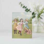  Victoriaans kinderen spelen Blind Man Briefkaart (Staand voorkant)