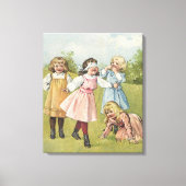  Victoriaans kinderen spelen Blind Man Canvas Afdruk (Voorkant)