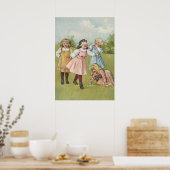  Victoriaans kinderen spelen Blind Man Poster (Keuken)