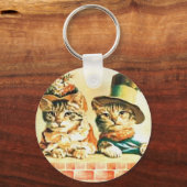 Victoriaans Kittens Sleutelhanger (Voorkant)