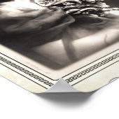 Victoriaans klein meisje dat een posy B/W heeft Poster (Hoek)